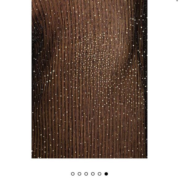 Superdown wilhemina metallic bodysuit new XXS BLACK/GOLD - Picture 8 of 13